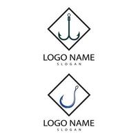 Fishing hook icon design template vector illustration