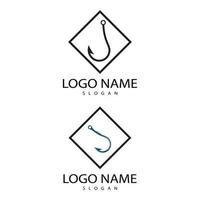 Fishing hook icon design template vector illustration