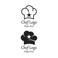 hat chef logo template vector illustration