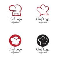 hat chef logo template vector illustration