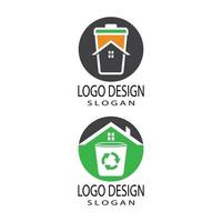 trash can icon vector design template and symbol