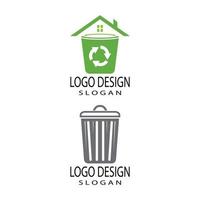 trash can icon vector design template and symbol