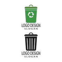 trash can icon vector design template and symbol