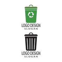 trash can icon vector design template and symbol