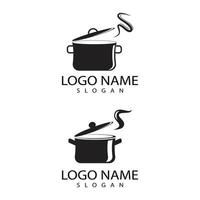 Saucepan Icon Logo Vector template and Symbol