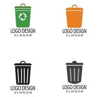 trash can icon vector design template and symbol