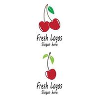 Cherry logo template design illustration vector