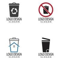 trash can icon vector design template and symbol