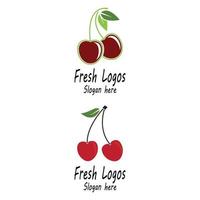 Cherry logo template design illustration vector