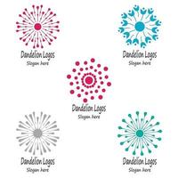 Dandelion vector icon design template