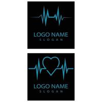 Art design health medical heartbeat pulse vector template