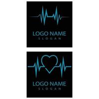 Art design health medical heartbeat pulse vector template