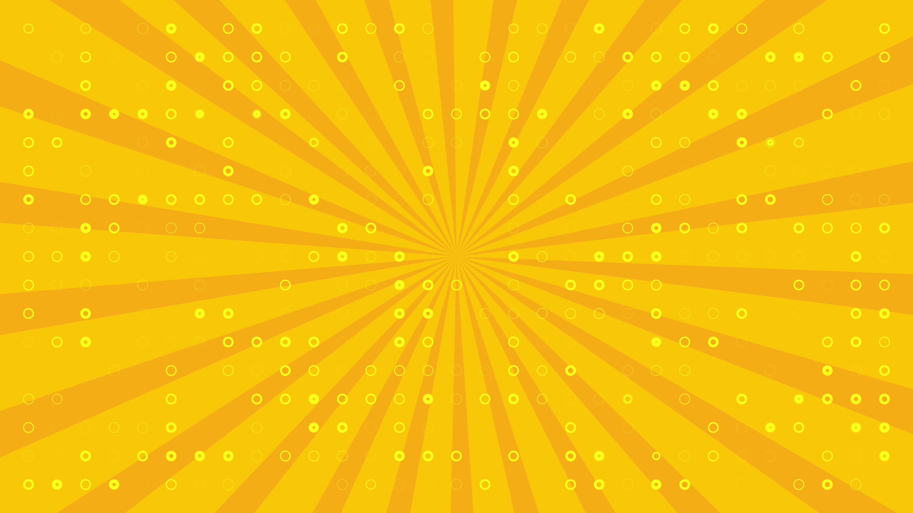 Dynamic animated background with pulsating circles and sun on yellow ...