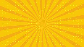 Dynamic animated background with pulsating circles and sun on yellow background video