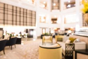 Abstract blur and defocused beautiful luxury hotel lobby and lounge photo