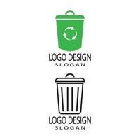 trash can icon vector design template and symbol