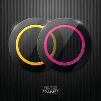 Vector glossy frames background