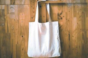 White cotton linen shopping bag tote