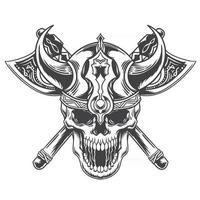 Vector viking skull illustration