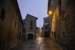 Village street at night photo