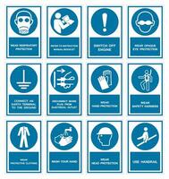 Safety PPE Must Be Worn Sign Isolate On White Background,Vector Illustration EPS.10 vector