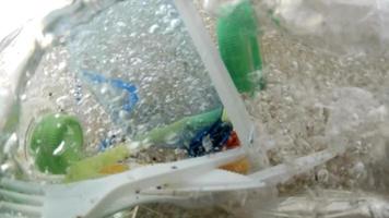 Marine plastic pollution garbage in ocean
