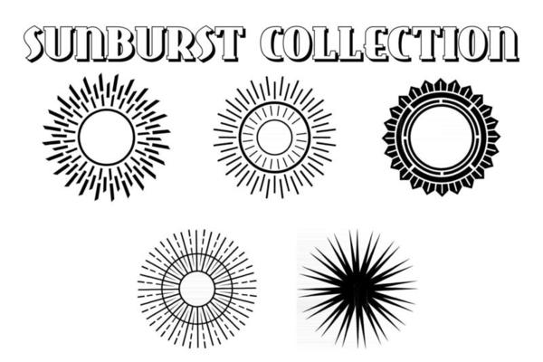 Retro sunburst design.