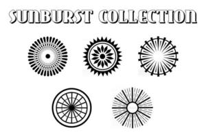 Sunburst Vintage Background Set vector