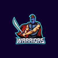 Warrior mascot logo icon vector concept