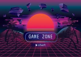 Game zone abstract art background vector