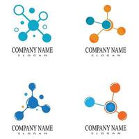 Molecule symbol logo template vector illustration design