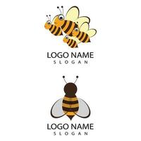 Bee Logo Template vector icon illustration design