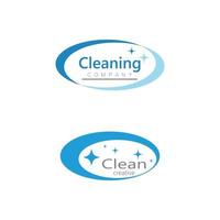 plantilla de vector de ilustración de logotipo y símbolo de limpieza