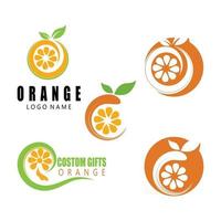 Fresh Orange Fruit, Slice of Lemon Lime Grapefruit Citrus with swirl letter initial O logo design inspiration vector