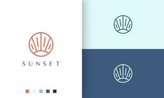 circle sun or energy logo in unique and modern style vector