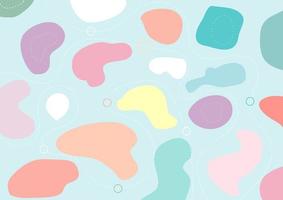 Abstract fluid shape corlorful pastel seamless freehand drawn pattern and textures. vector