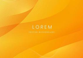 Abstract modern orange gradient waves overlap background with copy space for text. vector