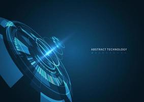 Abstract Futuristic Technology Background. HUD circle element. Hi-tech communication concept. vector