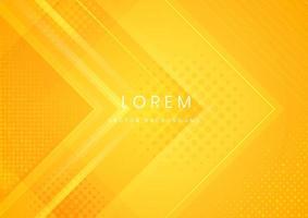 Modern abstract background yellow gradient arrow shape overlapping layer with halftone effect. vector