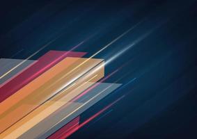 Abstract technology geometric overlapping hi speed line movement design background with copy space for text. vector