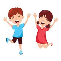 Happy friendship day concept Boy and girl vector
