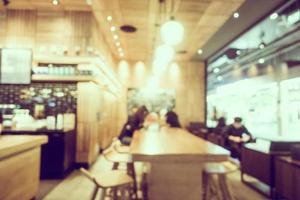 Abstract blur and defocused coffee shop cafe interior photo