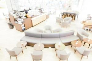 Abstract blur and bokeh defocused shopping mall interior of department store photo