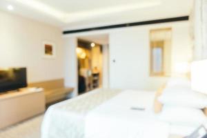 Abstract blur and defocused bedroom interior photo