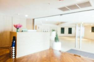 Abstract blur and defocused of lobby lounge interior hotel for background photo