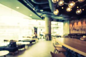 Abstract blur and defocused coffee shop cafe interior photo