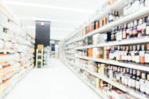 Abstract blur supermarket interior photo