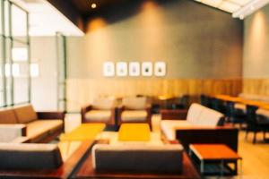 Abstract blur and defocused restaurant and coffee shop cafe interior photo