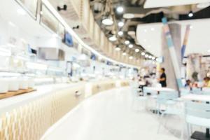 Abstract blur and bokeh defocused shopping mall interior of department store photo