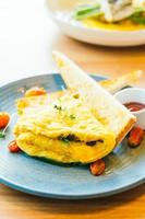 Spanich omelet in plate photo